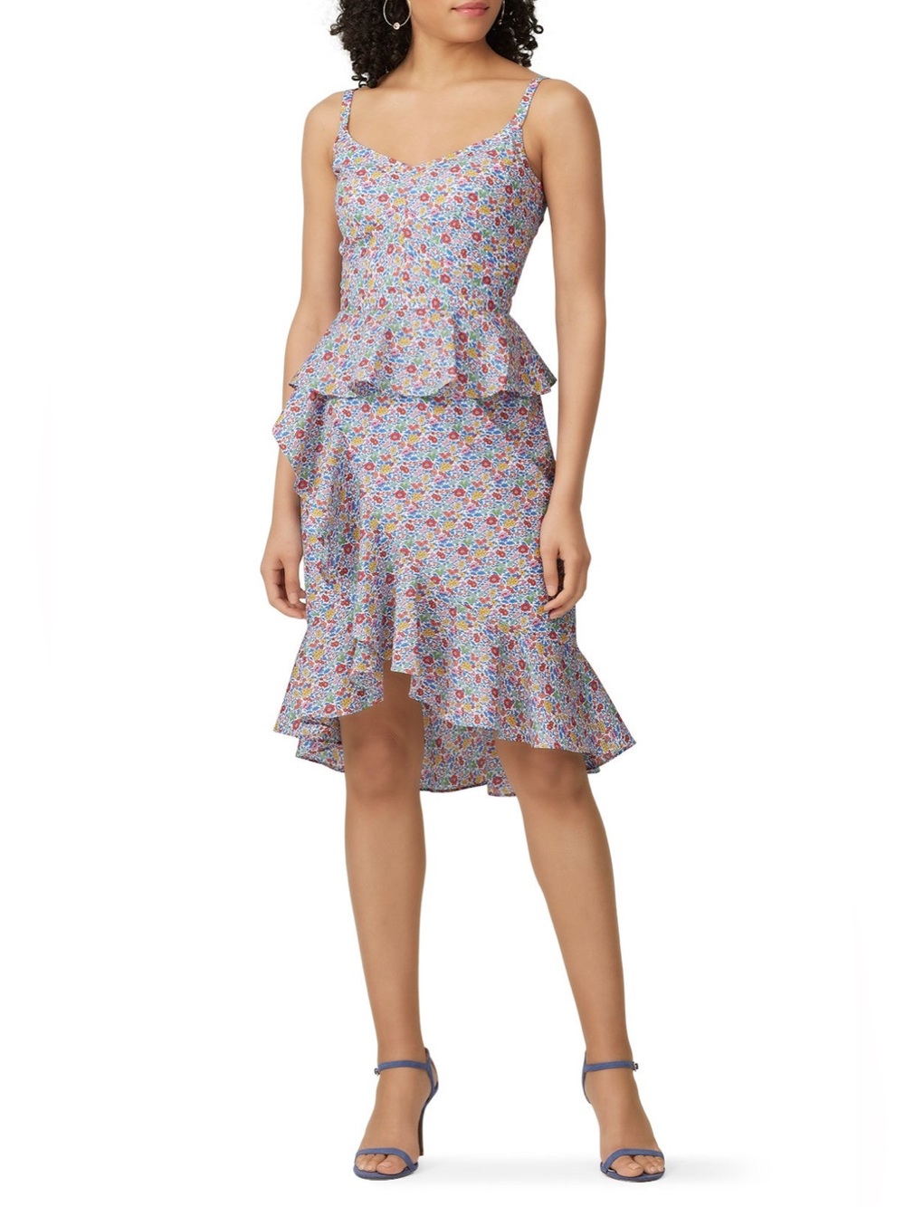 J.Crew Liberty Fabric Floral Ruffle Midi Dress (size 4)